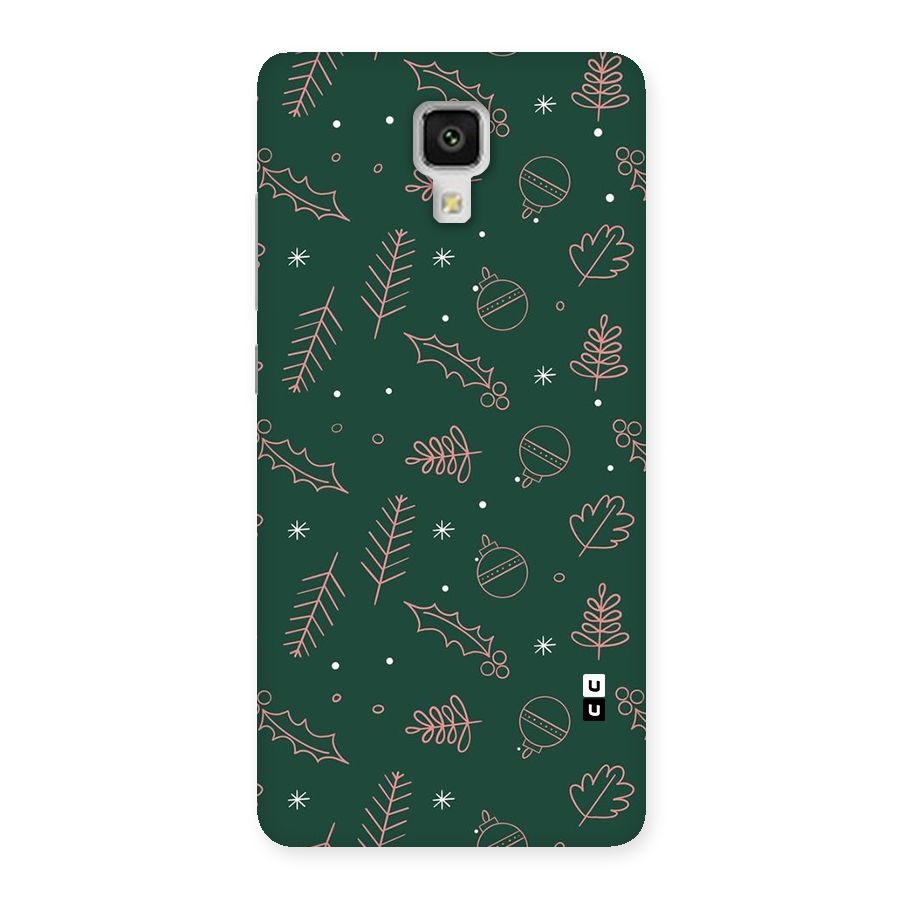 Christmas Vibes Leaves Back Case for Mi4