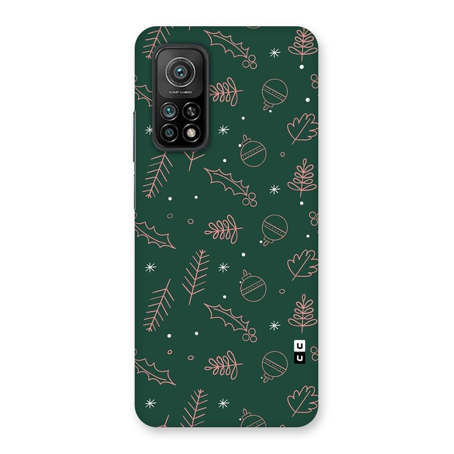 Christmas Vibes Leaves Back Case for Mi 10T 5G