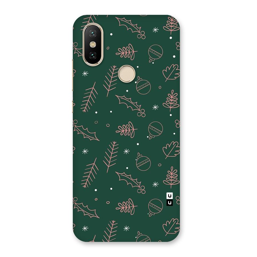 Christmas Vibes Leaves Back Case for Mi A2