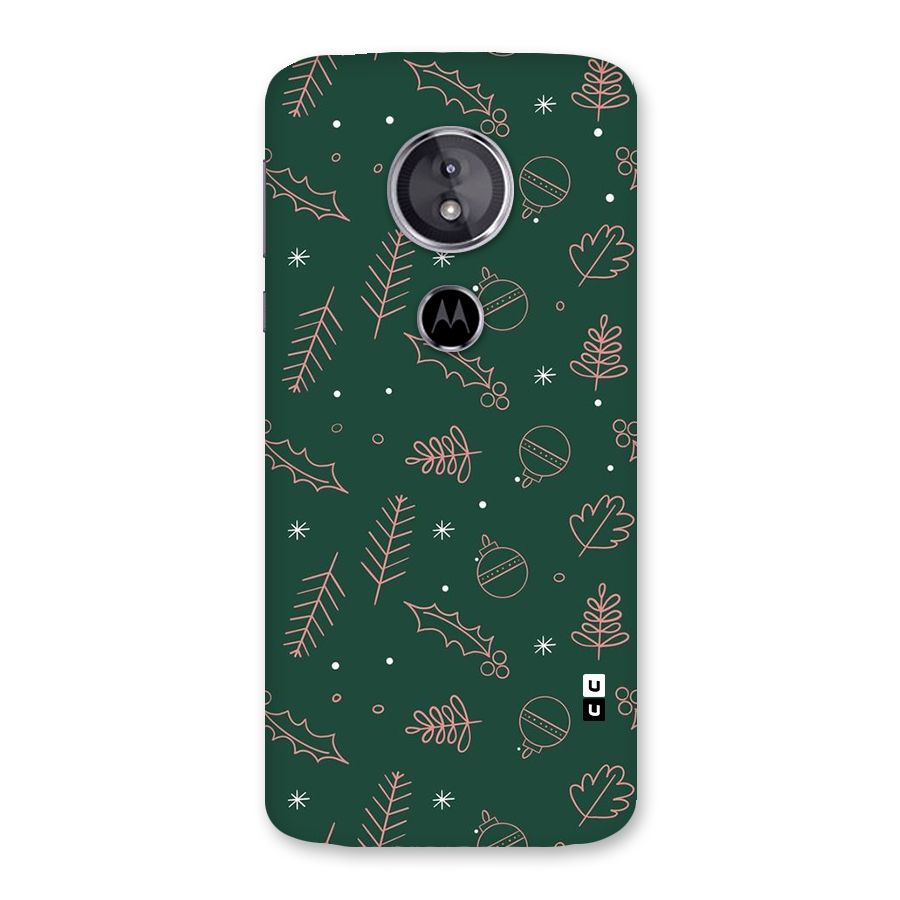 Christmas Vibes Leaves Back Case for Moto E5