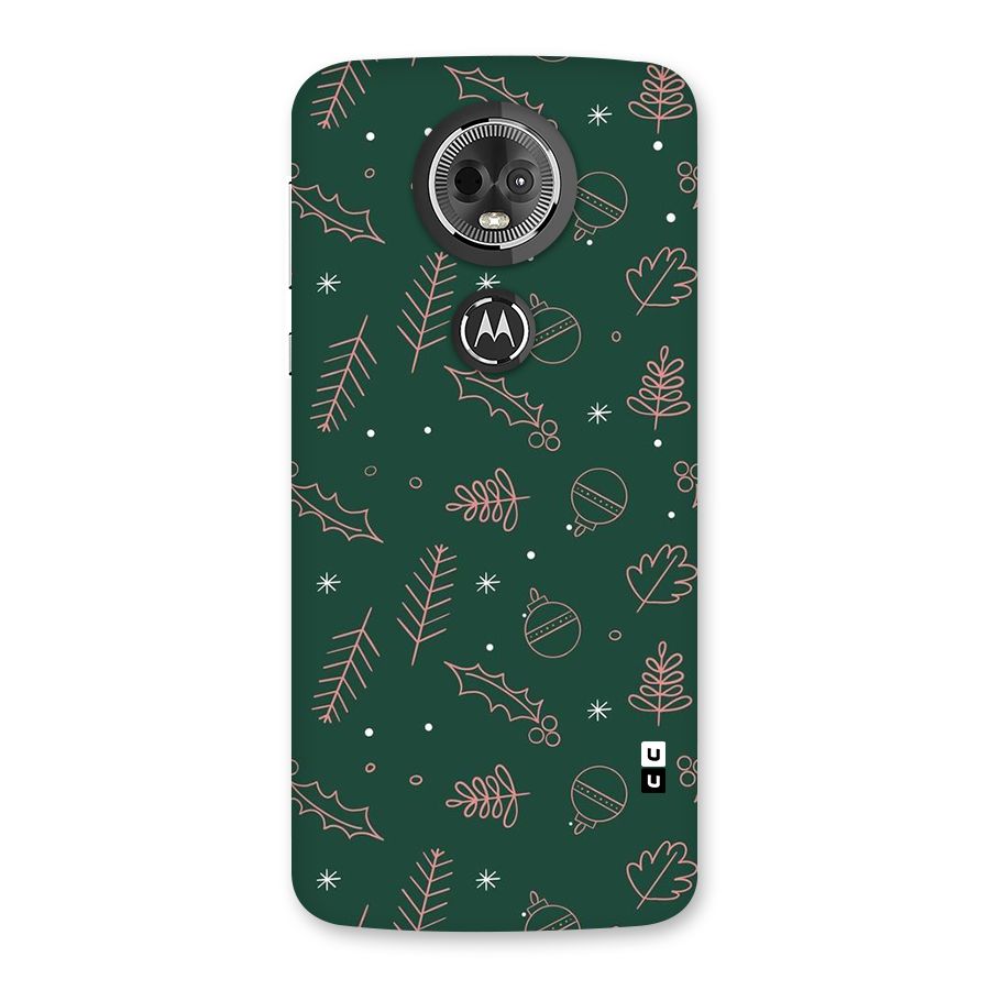 Christmas Vibes Leaves Back Case for Moto E5 Plus