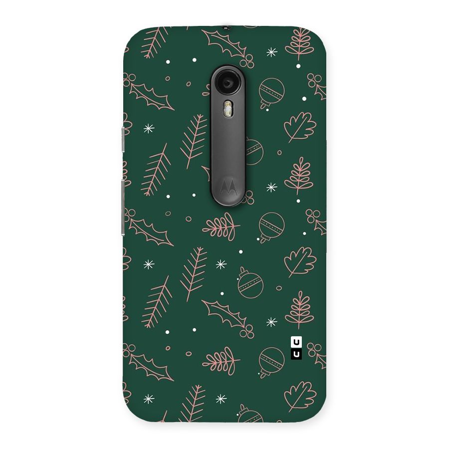 Christmas Vibes Leaves Back Case for Moto G3