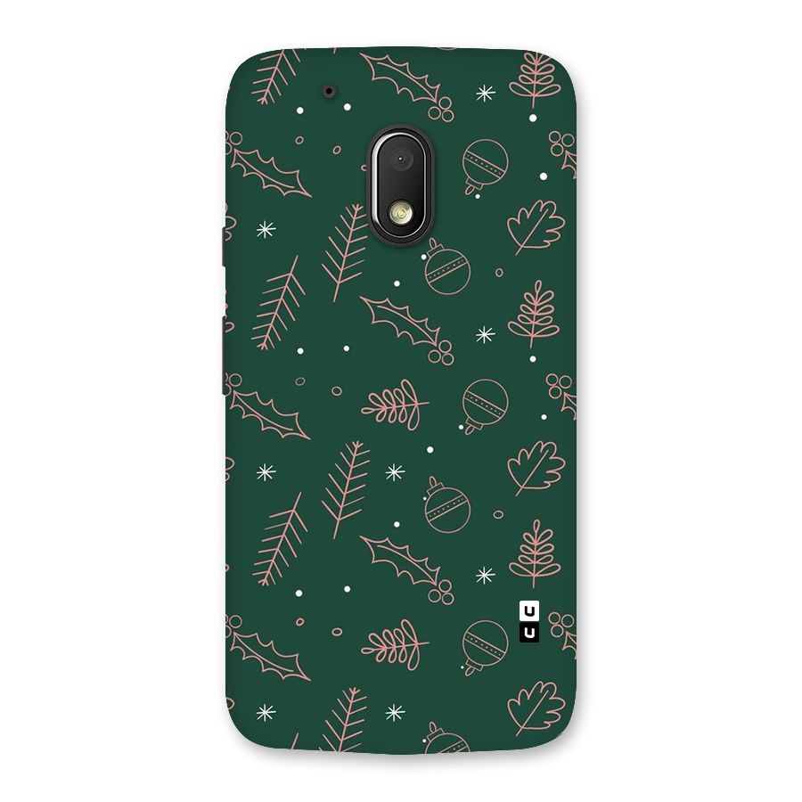 Christmas Vibes Leaves Back Case for Moto G4 Play