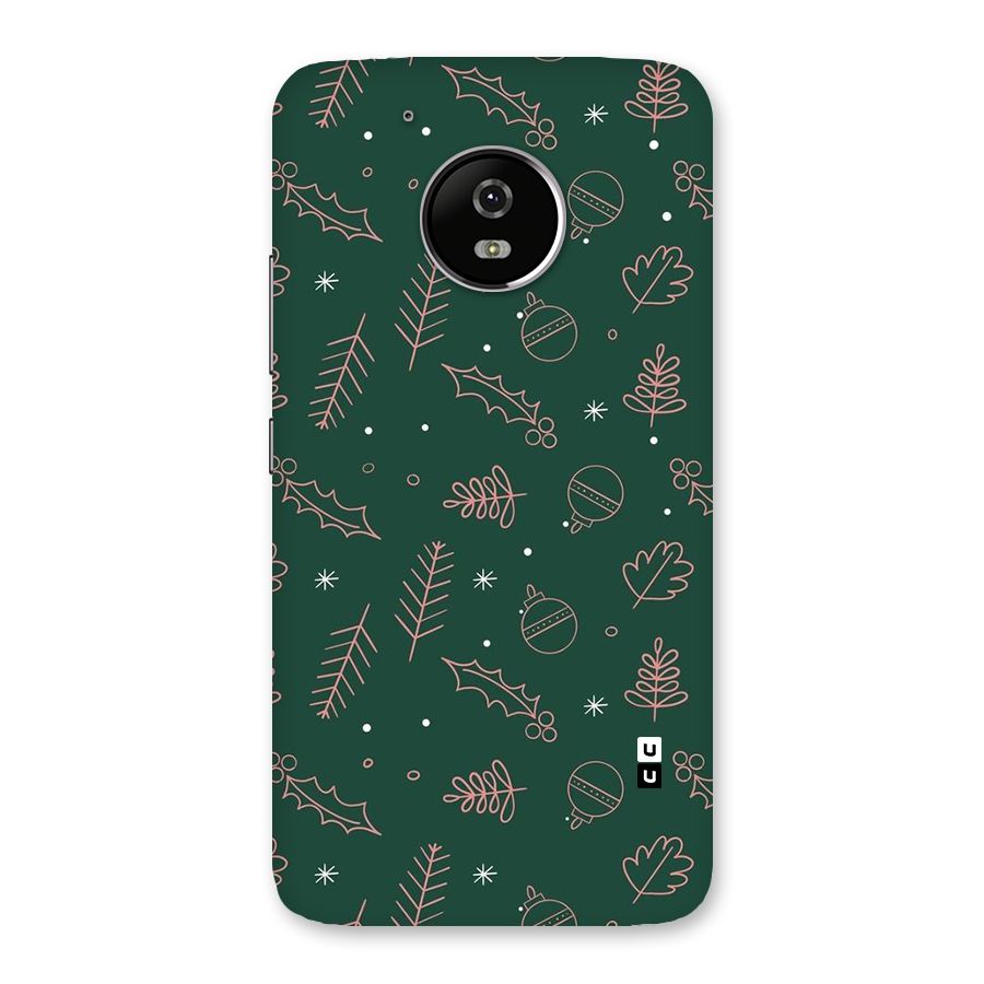 Christmas Vibes Leaves Back Case for Moto G5