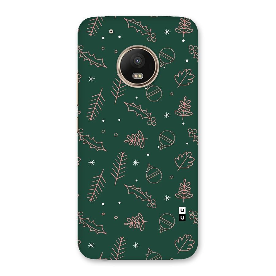 Christmas Vibes Leaves Back Case for Moto G5 Plus