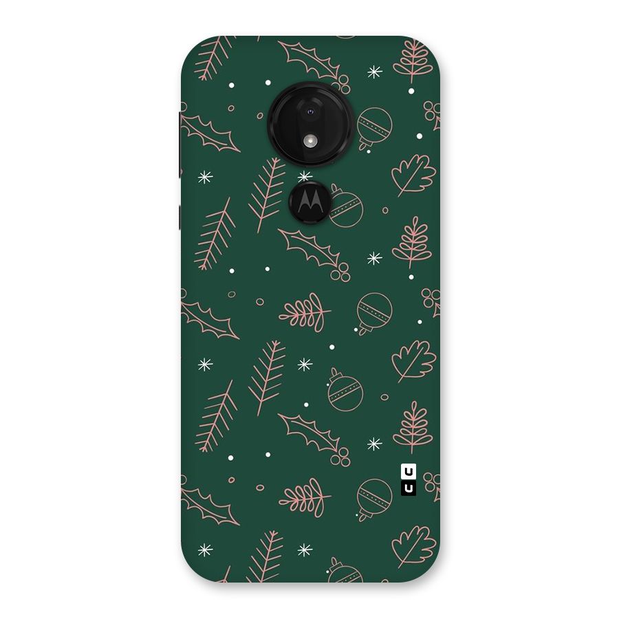Christmas Vibes Leaves Back Case for Moto G7 Power