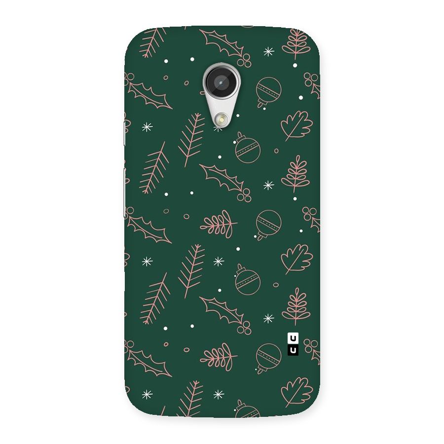 Christmas Vibes Leaves Back Case for Moto G 2nd Gen