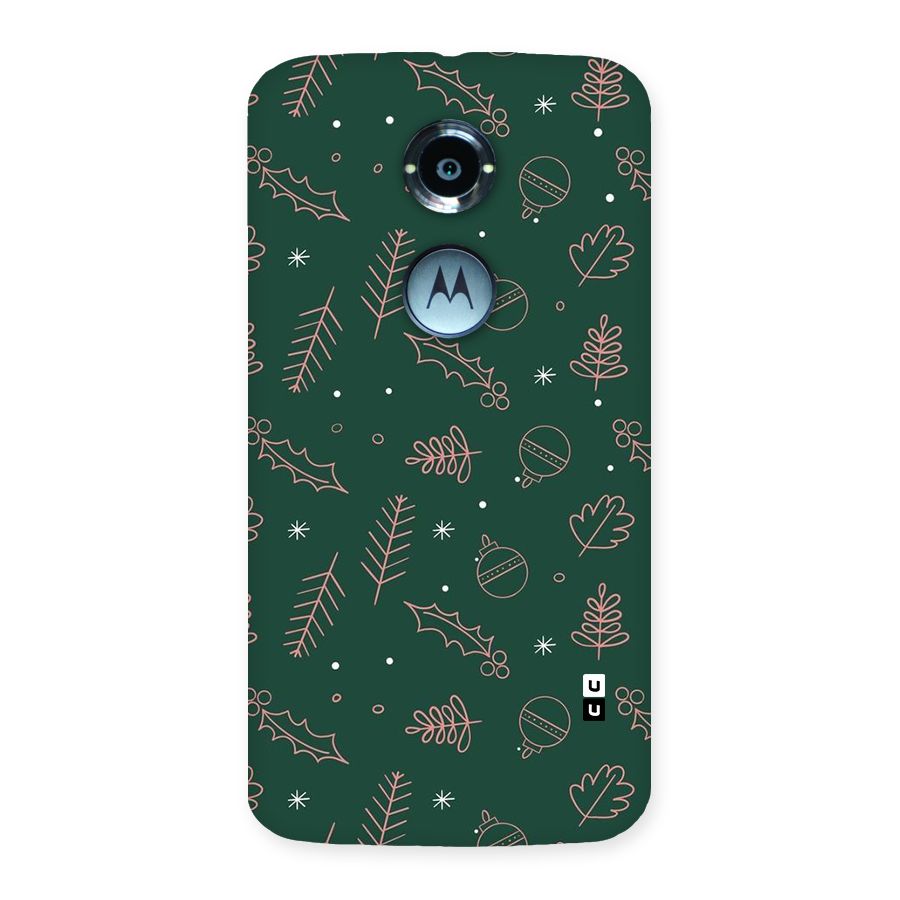 Christmas Vibes Leaves Back Case for Moto X2