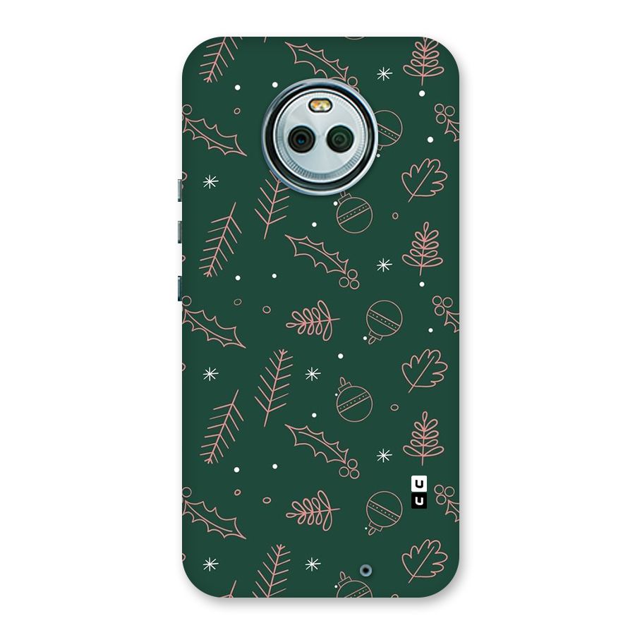 Christmas Vibes Leaves Back Case for Moto X4
