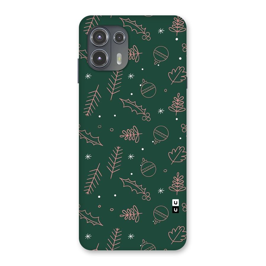 Christmas Vibes Leaves Back Case for Motorola Edge 20 Fusion
