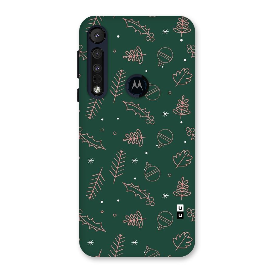 Christmas Vibes Leaves Back Case for Motorola One Macro