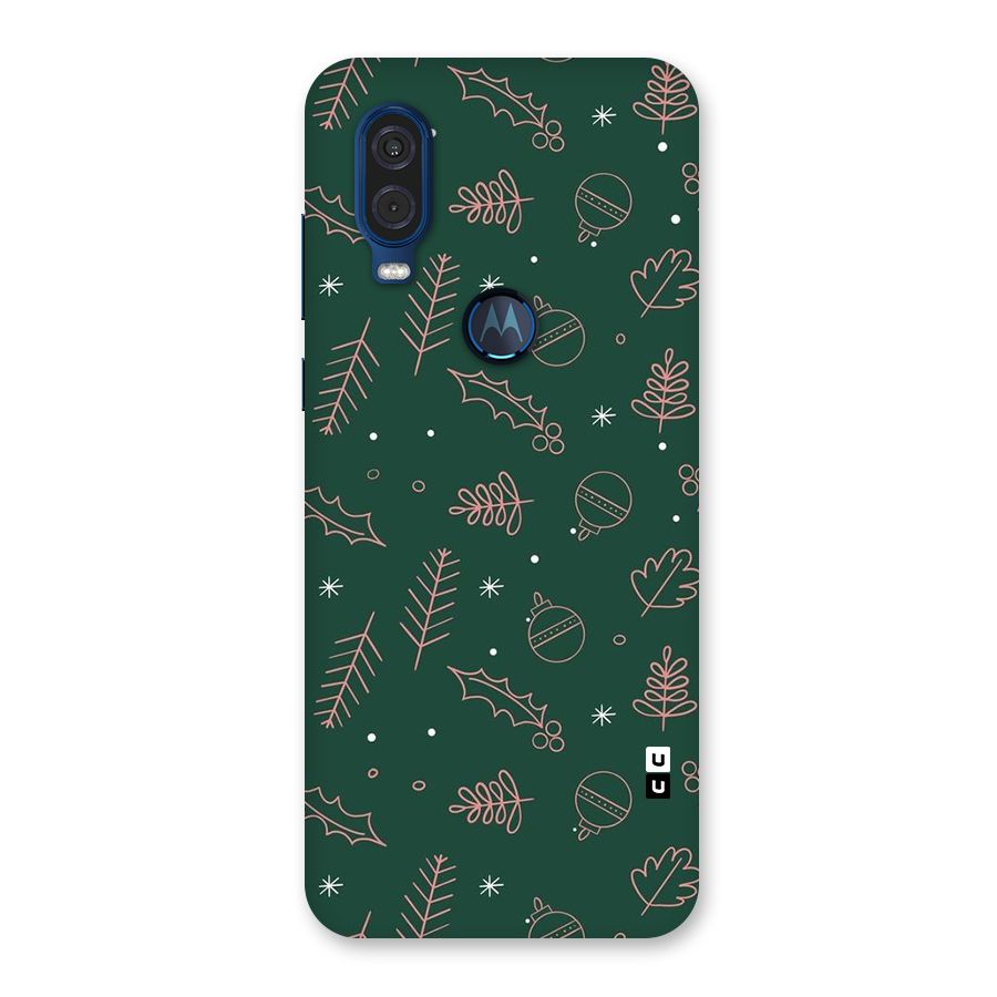 Christmas Vibes Leaves Back Case for Motorola One Vision