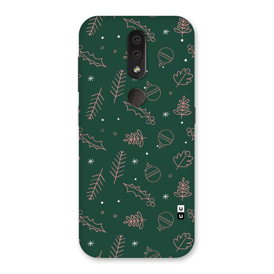 Christmas Vibes Leaves Back Case for Nokia 4.2