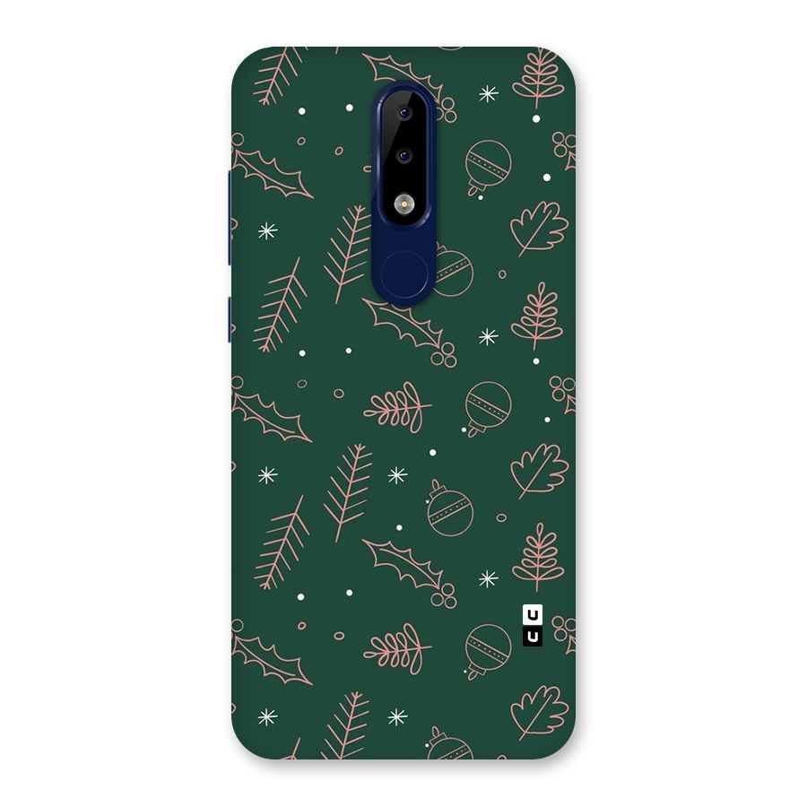 Christmas Vibes Leaves Back Case for Nokia 5.1 Plus
