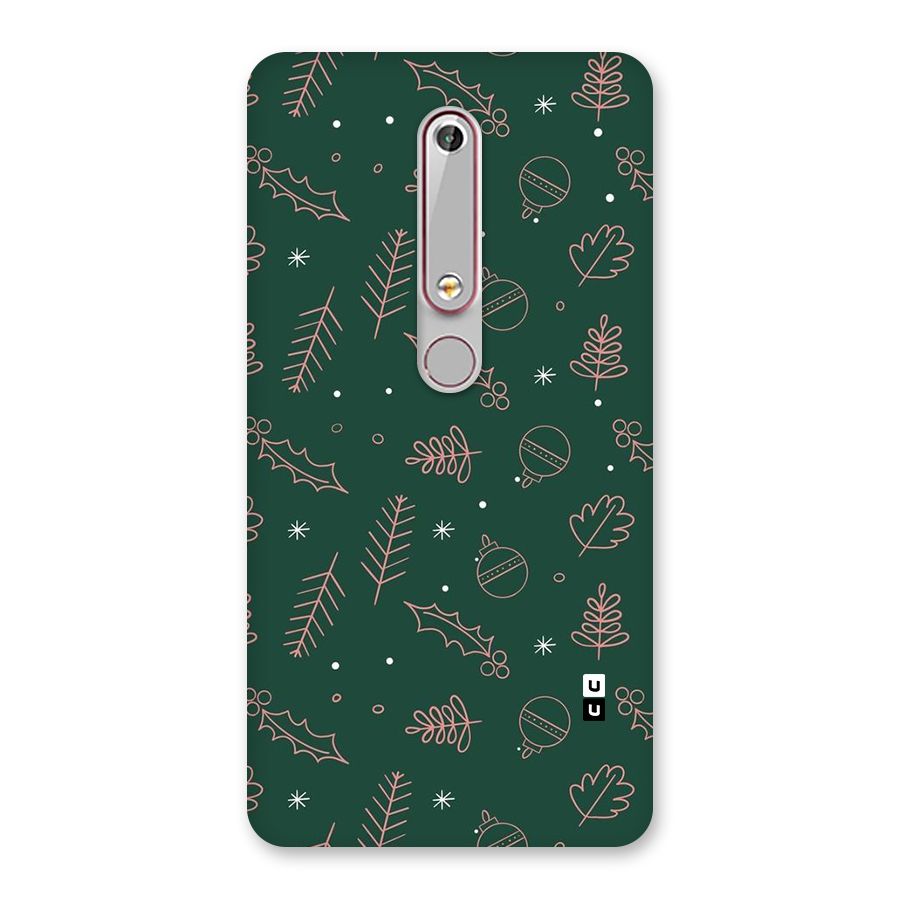 Christmas Vibes Leaves Back Case for Nokia 6.1