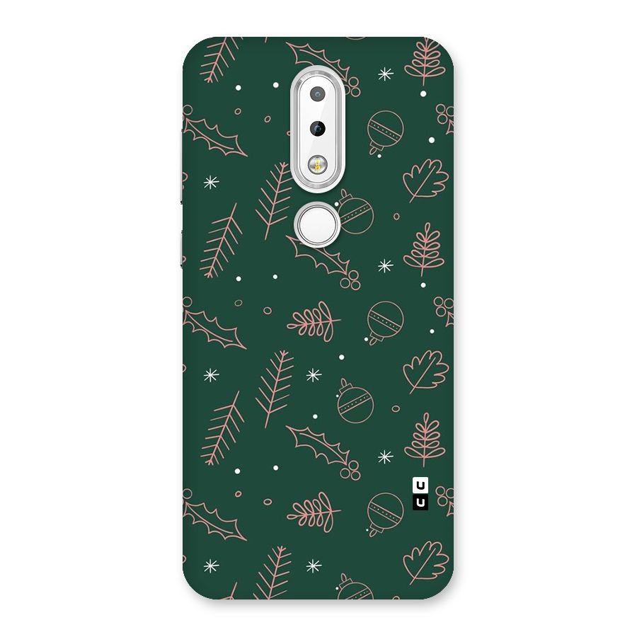 Christmas Vibes Leaves Back Case for Nokia 6.1 Plus