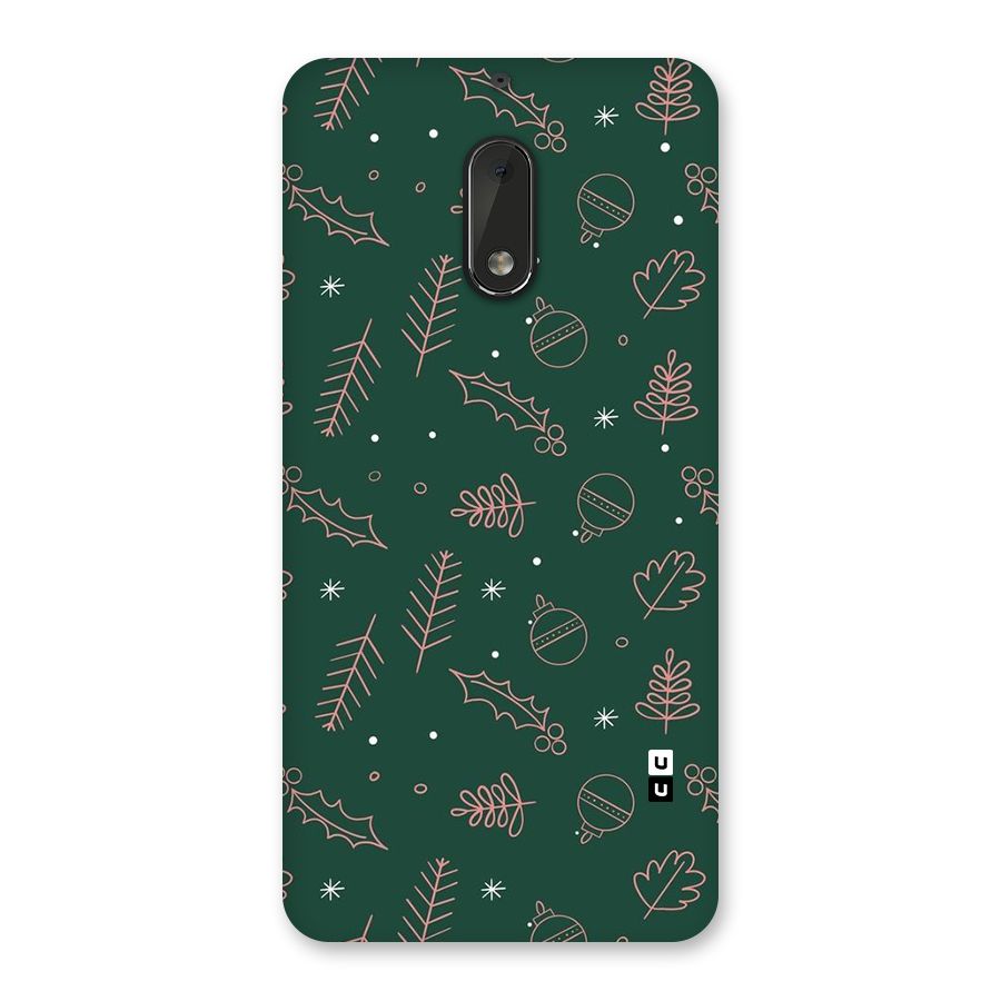 Christmas Vibes Leaves Back Case for Nokia 6