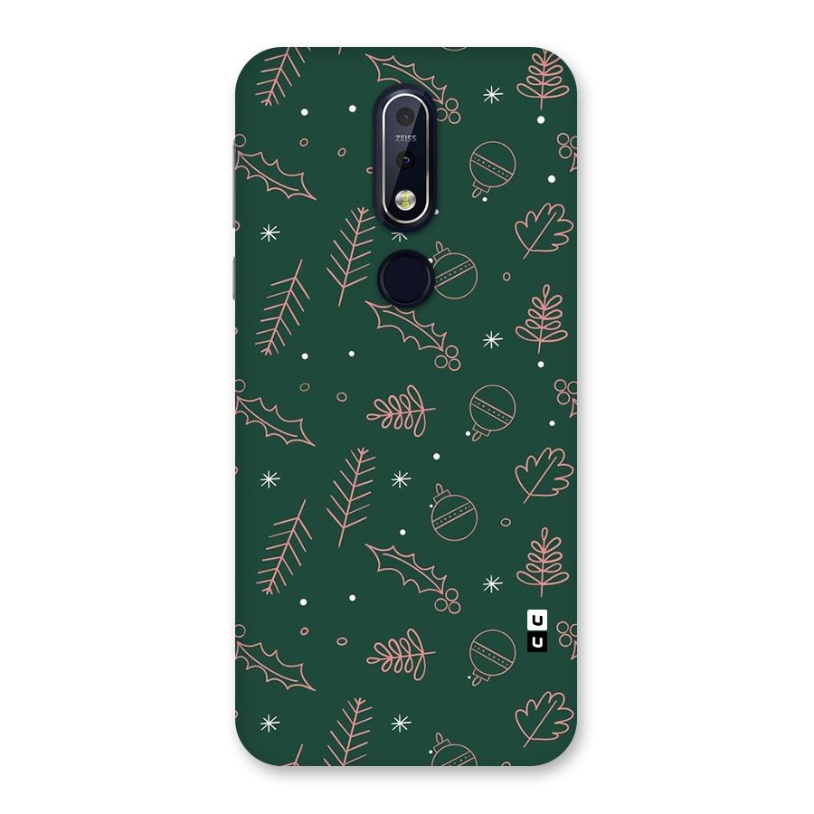 Christmas Vibes Leaves Back Case for Nokia 7.1