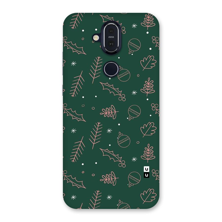 Christmas Vibes Leaves Back Case for Nokia 8.1