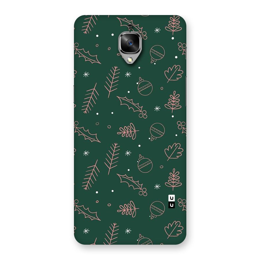 Christmas Vibes Leaves Back Case for OnePlus 3