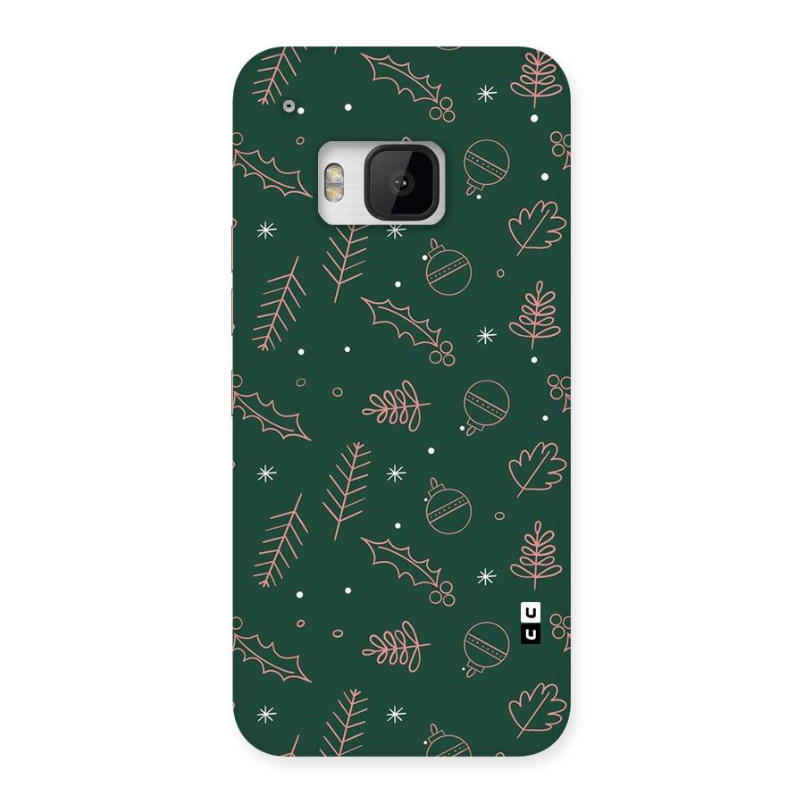 Christmas Vibes Leaves Back Case for One M9