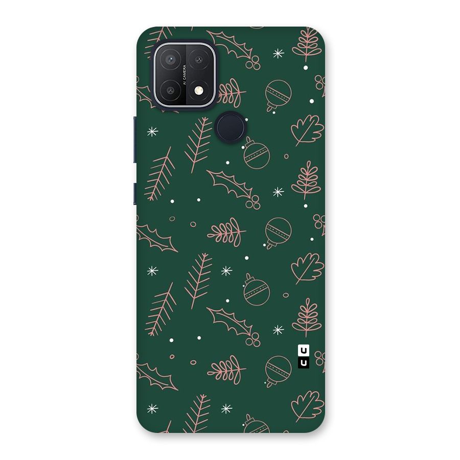 Christmas Vibes Leaves Back Case for Oppo A15s