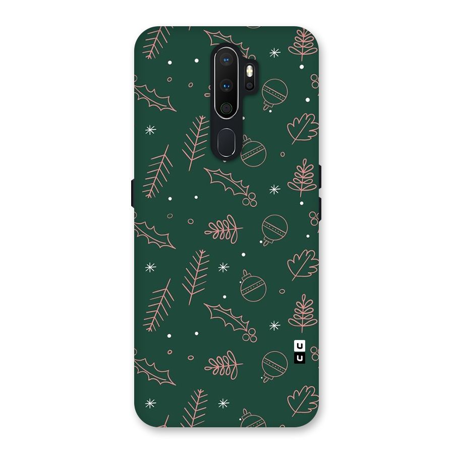 Christmas Vibes Leaves Back Case for Oppo A5 (2020)