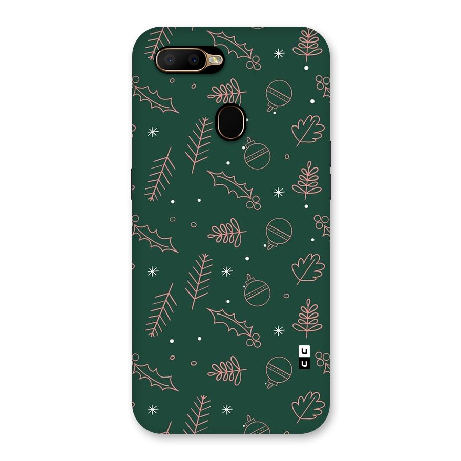 Christmas Vibes Leaves Back Case for Oppo A5s