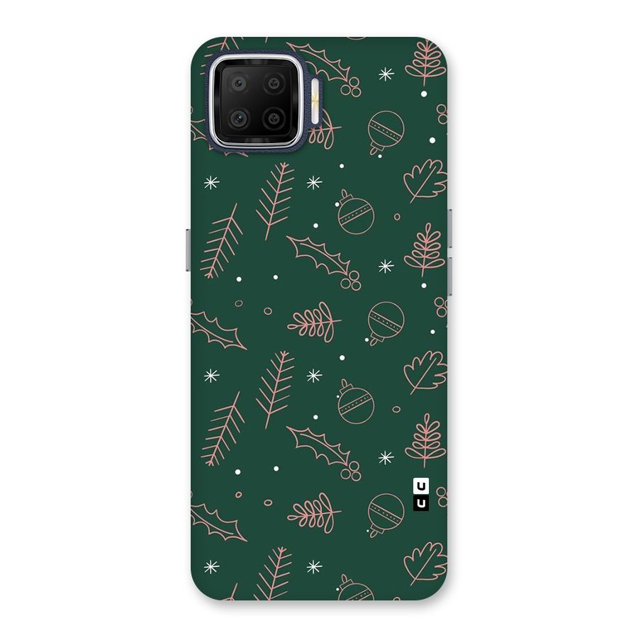 Christmas Vibes Leaves Back Case for Oppo F17
