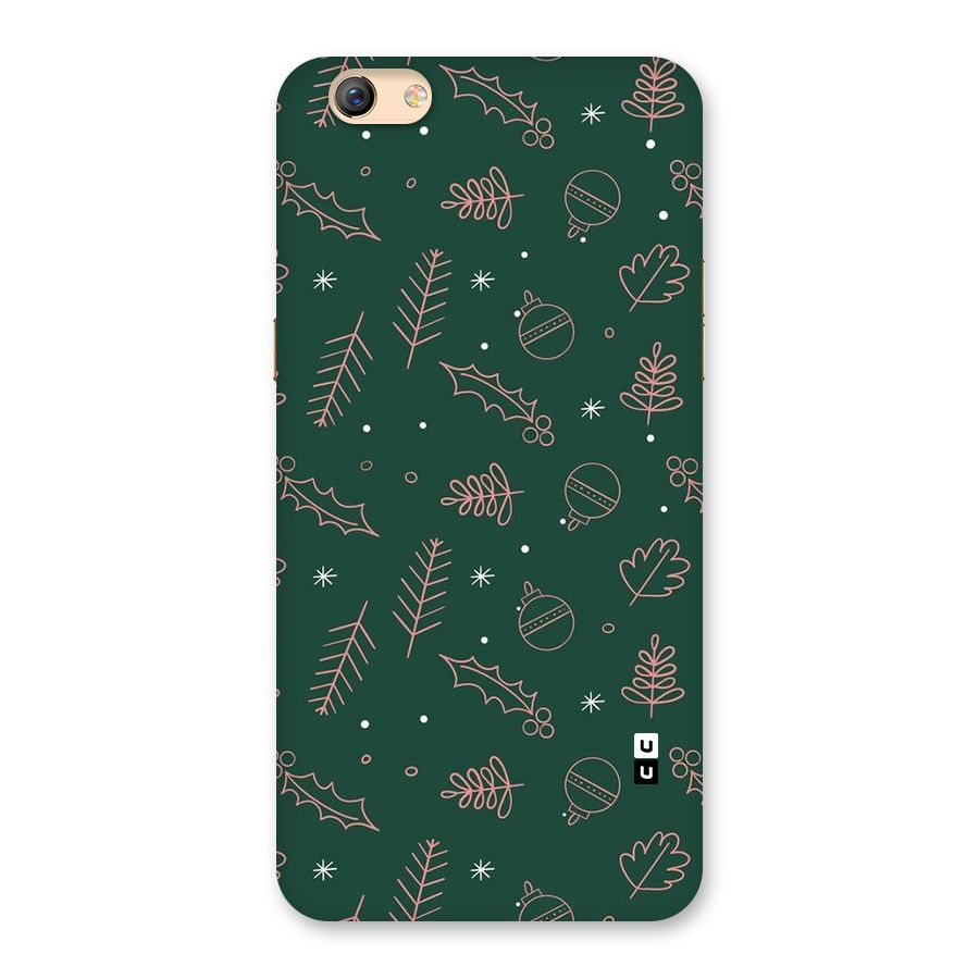 Christmas Vibes Leaves Back Case for Oppo F3 Plus