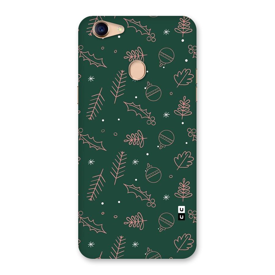 Christmas Vibes Leaves Back Case for Oppo F5 Youth