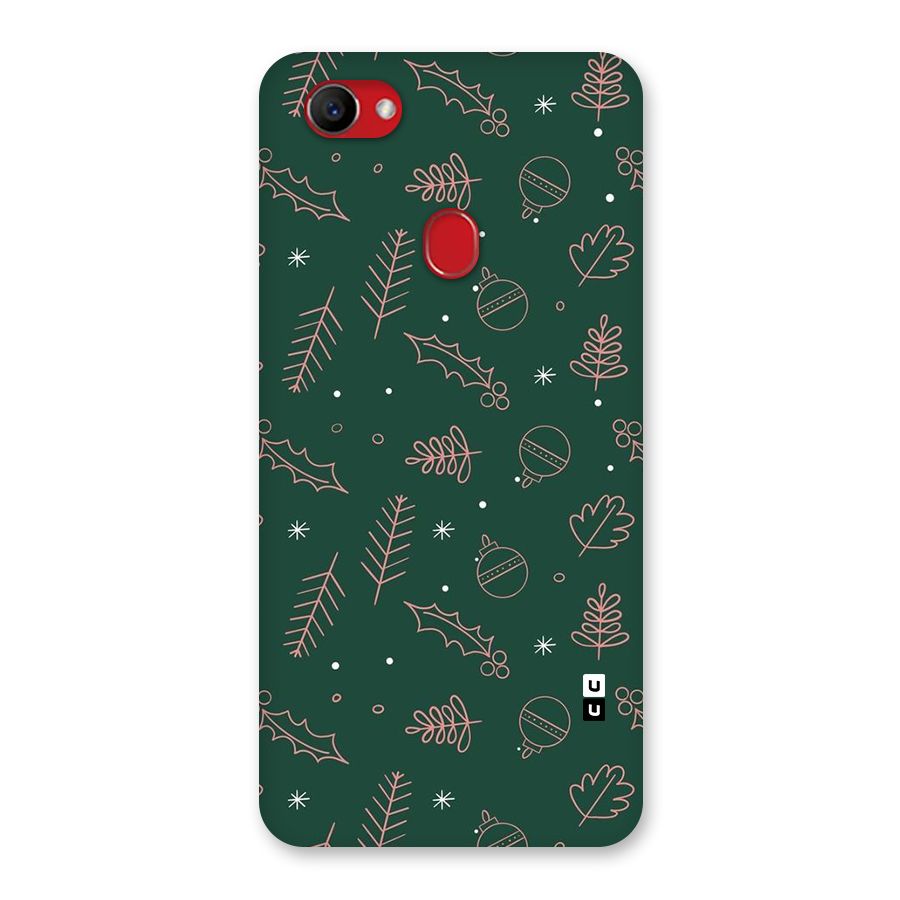 Christmas Vibes Leaves Back Case for Oppo F7