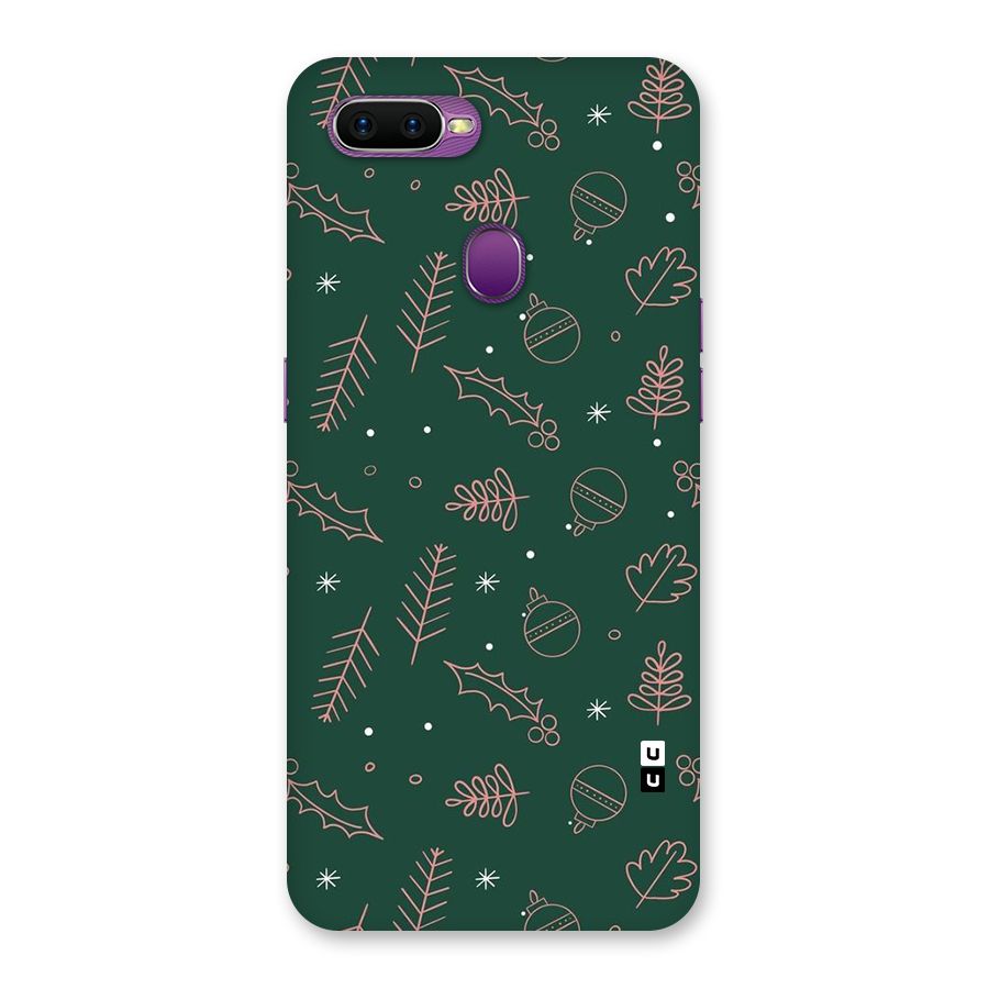 Christmas Vibes Leaves Back Case for Oppo F9