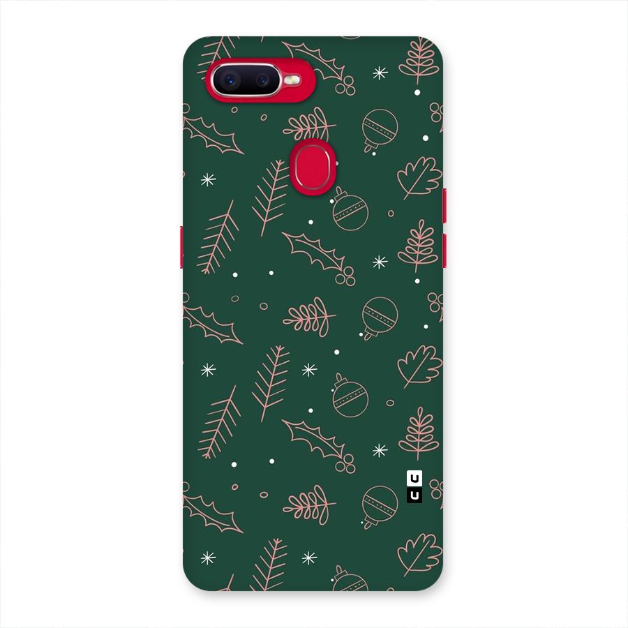 Christmas Vibes Leaves Back Case for Oppo F9 Pro