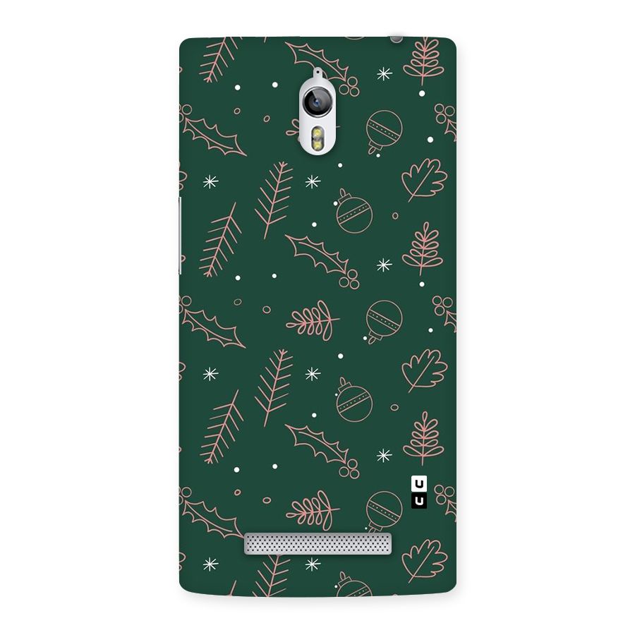 Christmas Vibes Leaves Back Case for Oppo Find 7