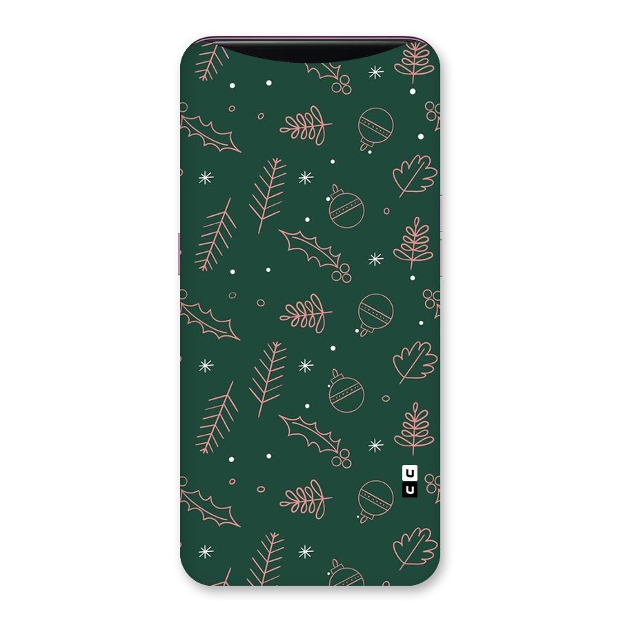Christmas Vibes Leaves Back Case for Oppo Find X