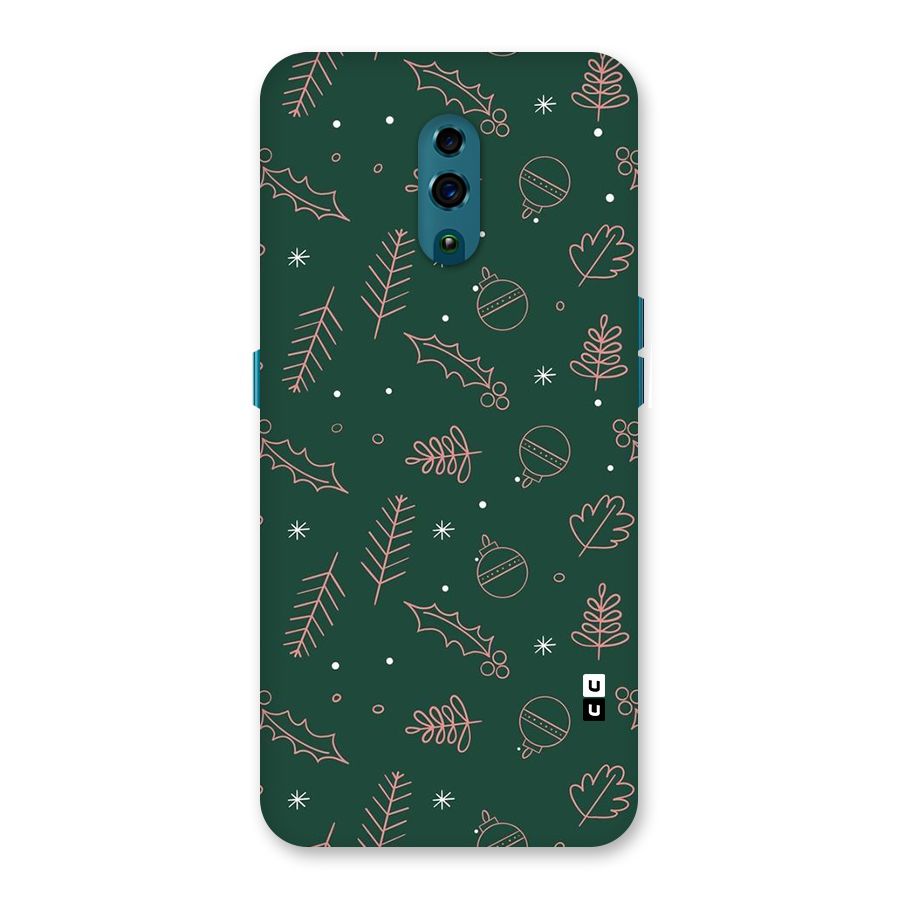 Christmas Vibes Leaves Back Case for Oppo Reno
