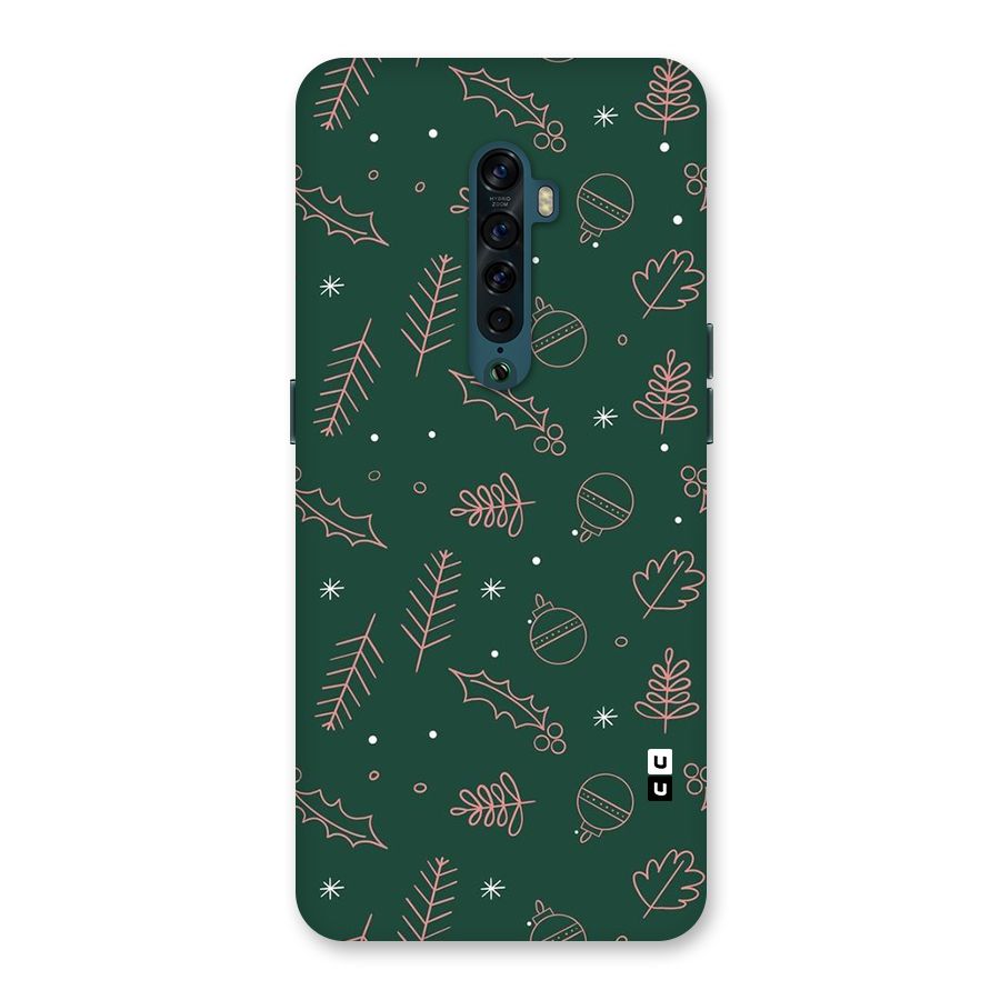 Christmas Vibes Leaves Back Case for Oppo Reno2