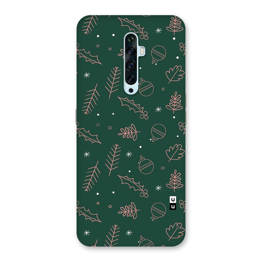 Christmas Vibes Leaves Back Case for Oppo Reno2 Z