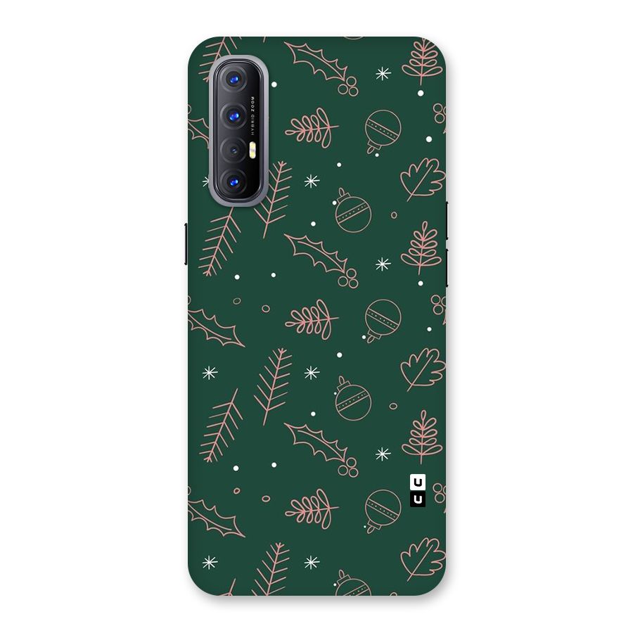 Christmas Vibes Leaves Back Case for Oppo Reno3 Pro