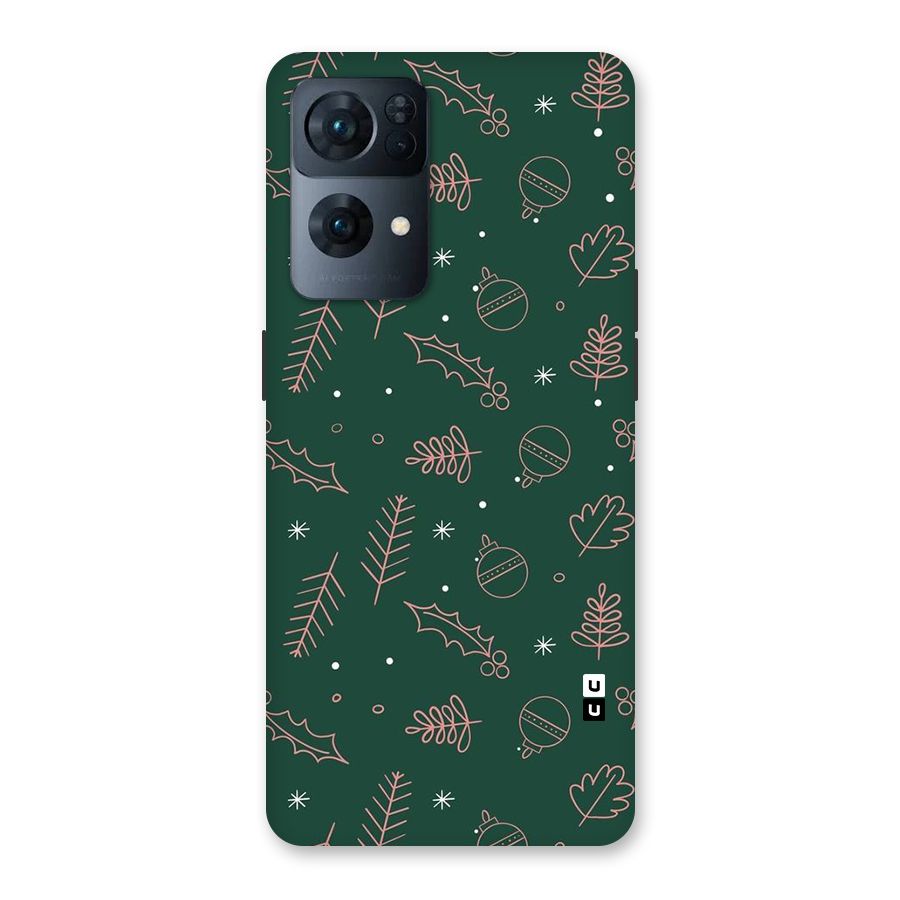 Christmas Vibes Leaves Back Case for Oppo Reno7 Pro 5G