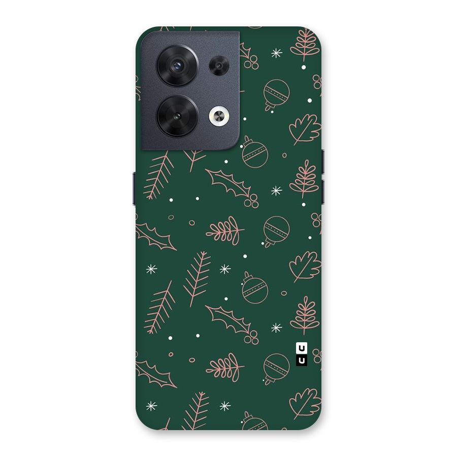 Christmas Vibes Leaves Back Case for Oppo Reno8 5G