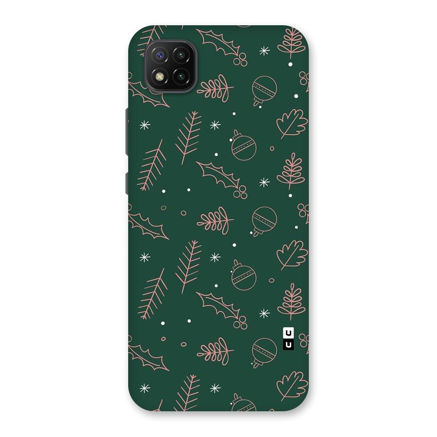 Christmas Vibes Leaves Back Case for Poco C3