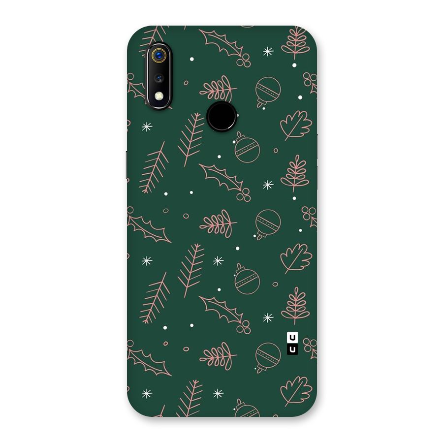 Christmas Vibes Leaves Back Case for Realme 3