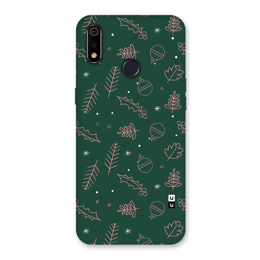 Christmas Vibes Leaves Back Case for Realme 3i