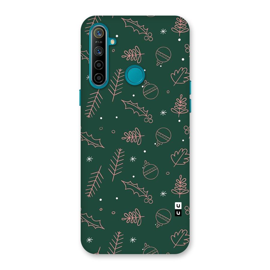 Christmas Vibes Leaves Back Case for Realme 5i