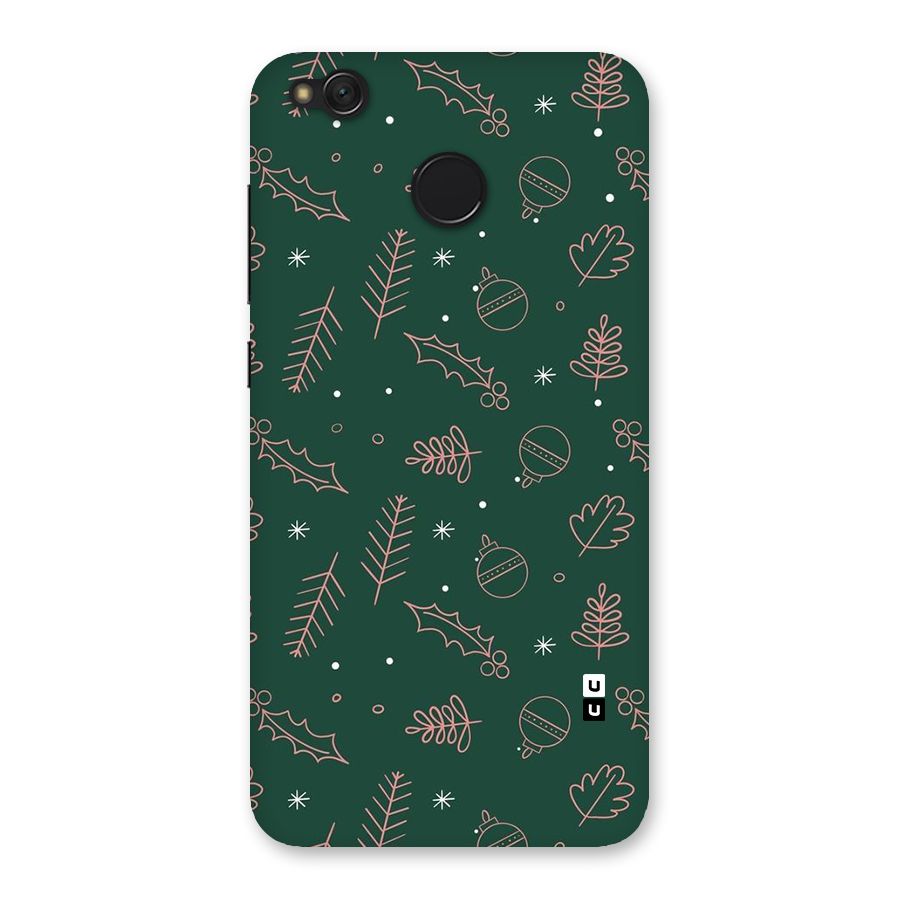 Christmas Vibes Leaves Back Case for Redmi 4