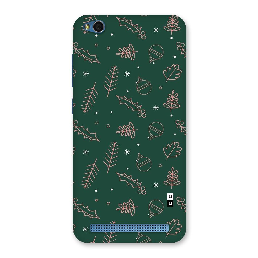 Christmas Vibes Leaves Back Case for Redmi 5A
