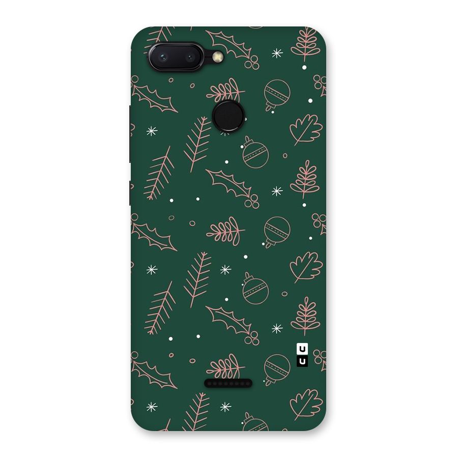 Christmas Vibes Leaves Back Case for Redmi 6