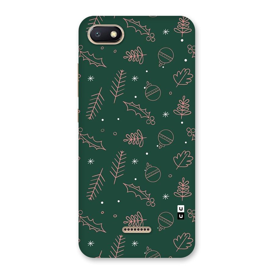 Christmas Vibes Leaves Back Case for Redmi 6A